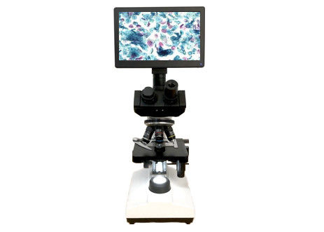 chất lượng  LCD Screen Lab Biological Microscope 10X 40X 6V 20W Monocular Light Microscope nhà máy