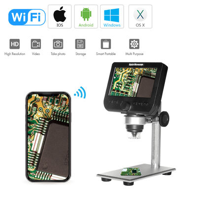 Giá đỡ Sucker Kính hiển vi kỹ thuật số Wi-Fi di động cầm tay 1080P 1000X cho Ipad IPhone Máy tính Android