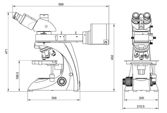 50X 1000X Kính hiển vi luyện kim quang học hai mắt Trường tối sáng