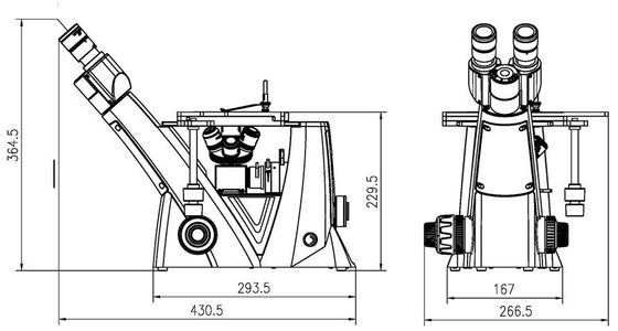 Kính hiển vi quang học đảo ngược luyện kim 50X-1000X Trường sáng kết hợp